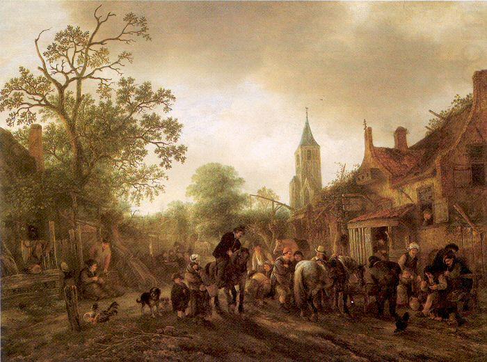 The Halt at the Inn, Ostade, Isaack Jansz. van